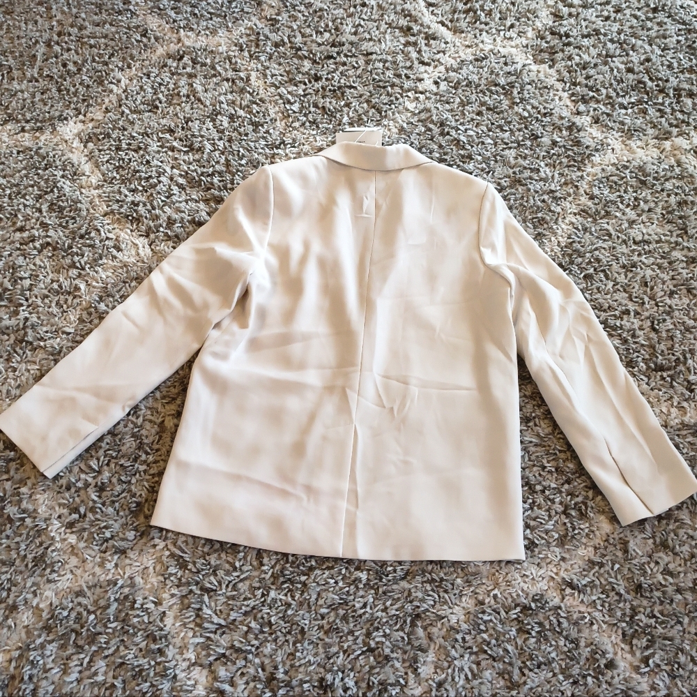 Vince Boyfriend Blazer Oatmeal Basic Jacket - Picture 3 of 5